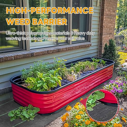 6.5FT x 32FT Weed Barrier Control Woven Garden Weed Landscape Fabric Heavy Duty Ground Cover