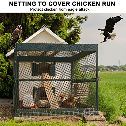 BSTPCOO Bird Netting 50'x100' with 3/4" Mesh Hawk Net for Chicken Run - size: 50'×100'-3/4''