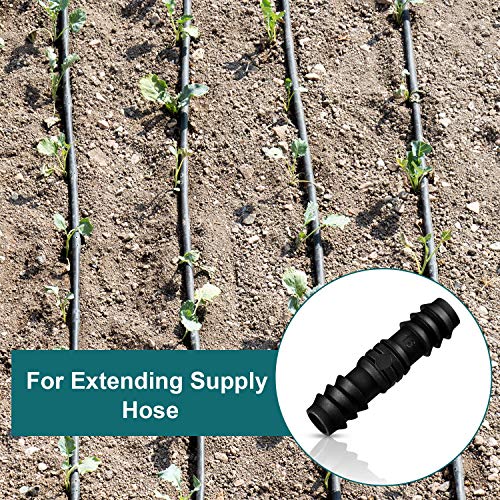 Maitys 8 Pcs 1/2 Inch Soaker Hose Connectors for Drip Irrigation,Elbow - style: Joiner