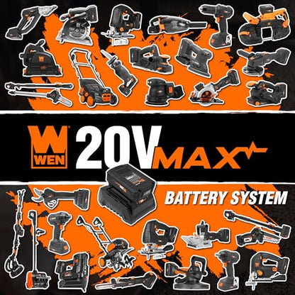 WEN 20V Max Cordless 2-in-1 6-Inch Chainsaw and Pole Saw with 12.3-Foot Reach, 4Ah Battery and Charger (20751) - style: 20V 6 in. Chainsaw & Pole Saw