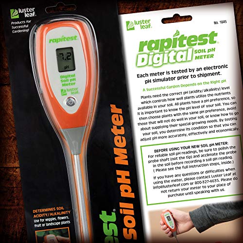 Luster Leaf Rapitest Digital Soil pH Meter. Designed and Engineered in the USA. - size: 1 Count (Pack of 1), style: Digital Soil pH Meter