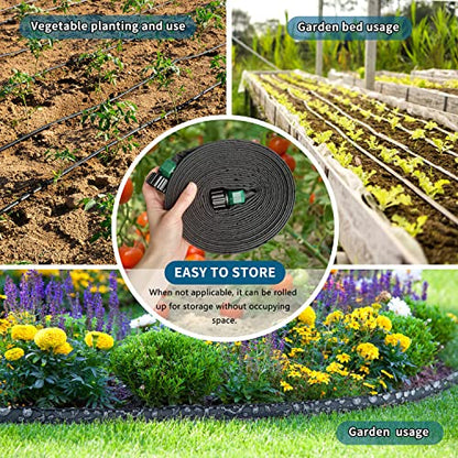 4-Pack Short Soaker Hose 10FT for Vegetable Beds - size: 10FT 4Pack