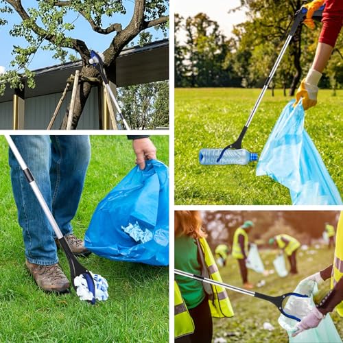 32” Grabber Reacher Tool, 2-Pack Foldable Reacher Grabber Pickup Tool with 90° Rotating Jaw & Magnets, Trash Picker Upper Grabber, Lightweight Grabbers for Seniors Heavy Duty - size: 32"