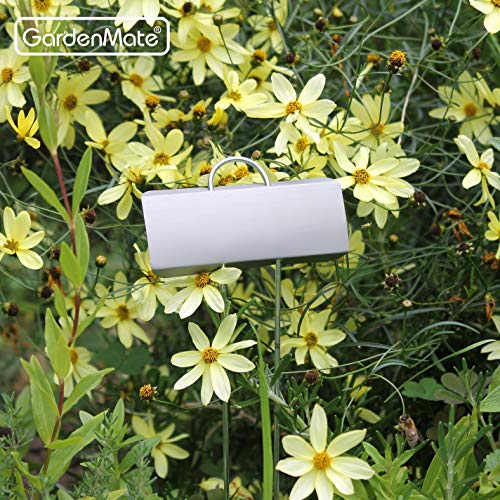 GardenMate 50-Pack Weatherproof Large Zinc Metal Plant Labels, Height 11.5", Label Area 3 1/2 x 1 1/4" - size: 50-Pack, style: 11.5'' Large Zinc