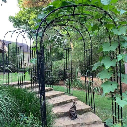 BUKLIYN Garden Arch Trellis - Garden Arch Size Length: 59in Height: 94.5in - color: Length: 59in-Black, size: Arch