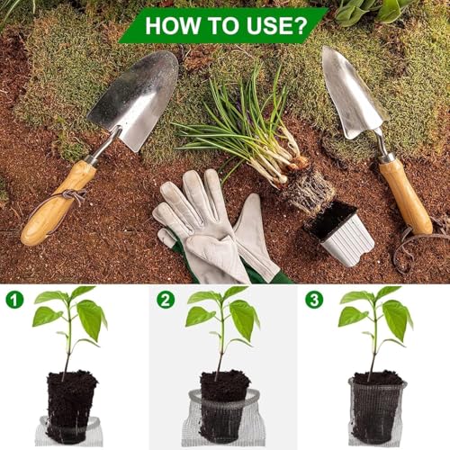 5 Pcs Go-pher Baskets 3 Gallon, Stainless Steel Plant Root Guard Basket