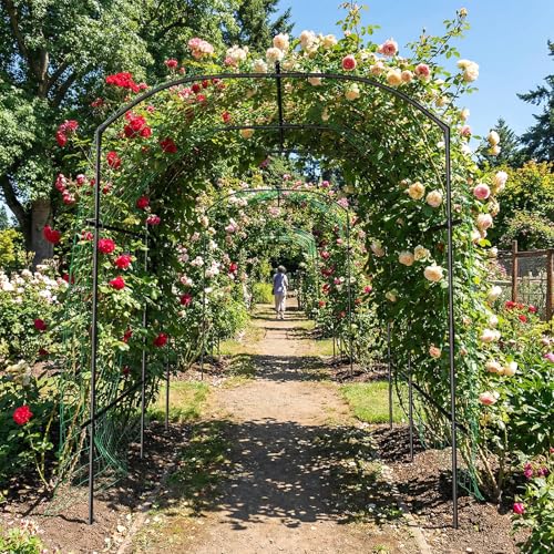 87in H Tall Garden Arch Trellis for Climbing Plants Outdoor - size: 75" L x 71" W x 87" H