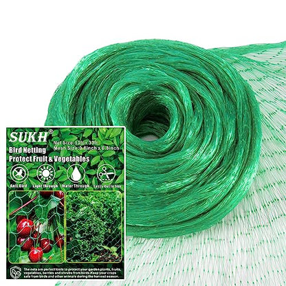 Sukh Bird Netting for Garden 13x33ft - Mesh Net for Garden Protection