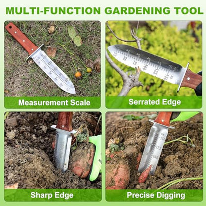 Topline Full Tang Hori Hori Garden Knife, Sharpening Stone Included