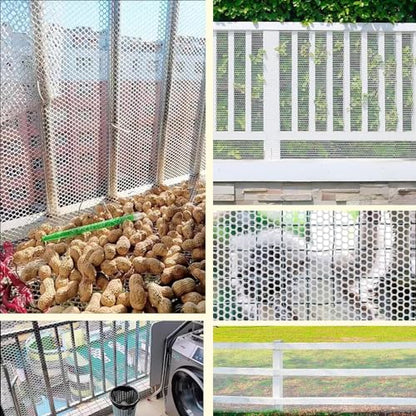 Plastic Wire Mesh Fence 16in x 10Ft Plastic Chicken Wire Mesh for Poultry, Dogs, Rabbit, Snake Barrier & Gardening Versatile Plastic Fencing (16in x 10Ft, White) - color: White, size: 16in x 10Ft