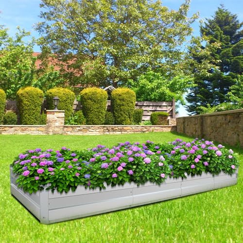 Galvanized Raised Garden Bed Kit, 10.9x3x1FT Metal Raised Garden Beds for Vegetables - size: 10.9*3*1FT