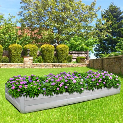 Galvanized Raised Garden Bed Kit, 10.9x3x1FT Metal Raised Garden Beds for Vegetables - size: 10.9*3*1FT