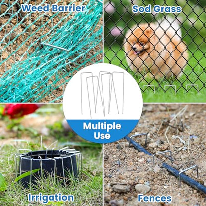 Garden Stakes, Landscape Staples for Plants, 50 Pack Landscape Staples