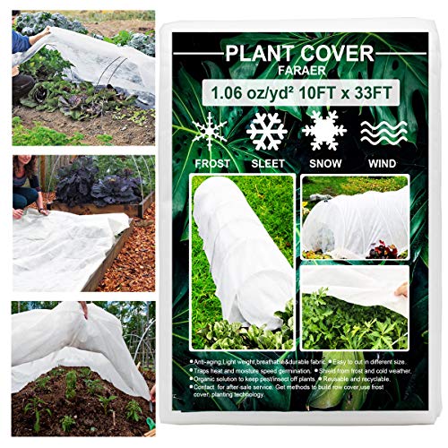 Plant Covers Freeze Protection 10×33ft Row Cover Against Frost Snow - size: 10ftx33ft