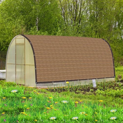Shade Cloth,80% Sunblock Net with Metal Grommets and Reinforced Edges,Garden Sun Shade Netting,Used in Courtyards,Balconies,Carports,Greenhouse, Plants Growing,Chicken Coop Patios etc.10x12FT - size: 10×12FT