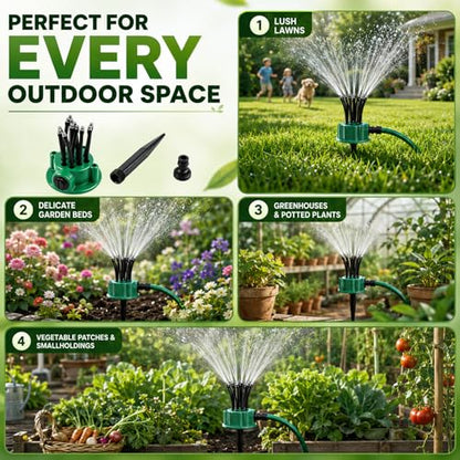 360° Multi-Directional Lawn Sprinkler, Automatic Multi Sprinkler Garden Lawn Sprinklers, Ground Irrigation Garden Sprinkler System