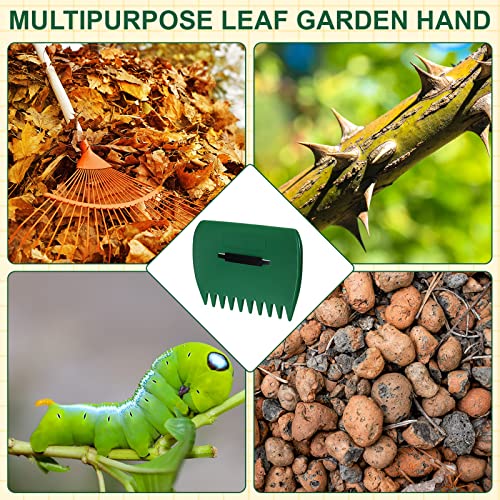 Sherr 6 Pcs Leaf Scoops Hand Rakes, Large Leaf Scoops and Claws Lightweight Plastic Leaves Grabbers for Picking up Leaves, Clippings, Grass, Collect Garden Rake Scooper