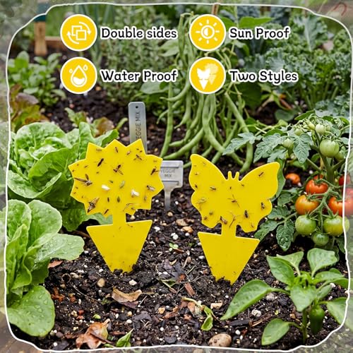 400 Pcs Yellow Sticky Traps for Plant Gnats Fruit Fly Sticky Traps