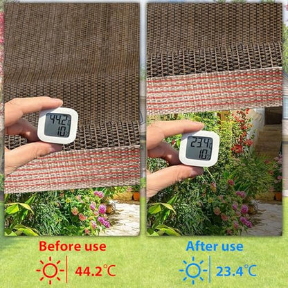 90% Shade Cloth Sun Shade Fabric Privacy Screen Shade Cover for Patio Garden Pergola Shade Cover Canopy with Gromments, 6 x 8 FT, Mocha - color: Mocha, size: 6 x 8 FT