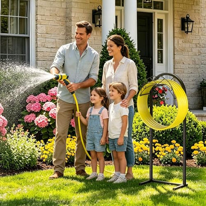 Garden Hose Holder Stand with Pattern Heavy Duty Freestanding Holds