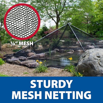 The Pond Guy PondShelter Cover Net 11' x 16' for Outdoor Koi & Fish Ponds
