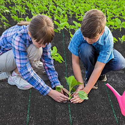 EXTRAEASY 6ft x 100ft Garden Weed Barrier Landscape Fabric,Weed Block Fabric Heavy Duty 3.2OZ,Woven Mulch for Landscaping Ground Cover Weed Control Fabric, Black Garden Bed Liner - size: 6ft x 100ft