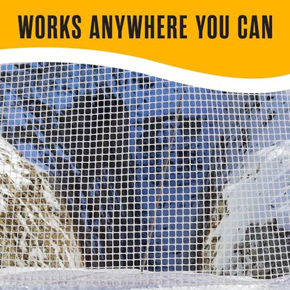 Plastic Fence, Plastic Mesh Fence, Mesh Fencing, White, 4 x 50 Ft Roll - color: White
