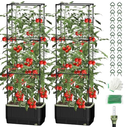 2PCS Self Watering Tomato Planter with Trellis