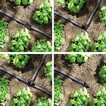 Gardrip 1/4 Inch Drip Irrigation Fittings Kit：140 Pieces Drip Irrigation Parts with Sharp End for 1/4" Irrigation Tubing Barbed Connectors for Home Garden 65 Couplings 50 Tees 10 Elbows 15 Goof Plugs - color: Sharp Barbed Fittings-140P