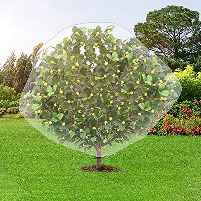 Alpurple 6.5 x 8.2 Feet Insect Bird Barrier Netting Mesh with Drawstring -Garden Bug Netting Plant Cover for Protect Plant Fruits Flower from Insect Bird Eating - color: 78 X 98 Inch