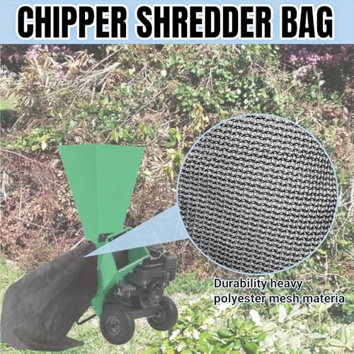 24 "x48 Large Capacity Adjustable Opening Wood Chipper Bag, Reusable Wood Chipper Bag Leaf Shredder Replacement Bag, Chipper Shredder Bag,Can Be Used for Park Lawn Wood Chipper，Replacement Bag