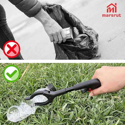 2pcs Short Grabber Reacher Tool, Mini Grabber Tool, 12 Inch Litter Picker Stick, Heavy Duty Small Extension Helping Hands Arm, Nabber Tongs for Elderly Seniors Adult Childrens Reaching Trash Objects