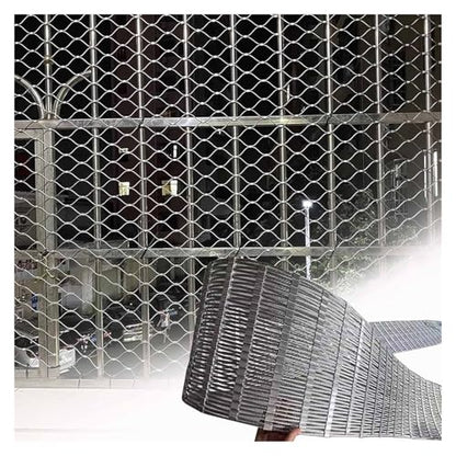 VXHCS Hardware Cloth Wire Mesh Roll, 304 Stainless Steel Rope Wire Mesh 3.3x6.6ft Plant Climbing net, 5cm/2mm Chicken Wire Fence Roll, Tree Guard, Critter Fence, Mesh for Cage Fence, Balcony, Stair - color: 5cm/2mm, size: 3.3'x6.6'