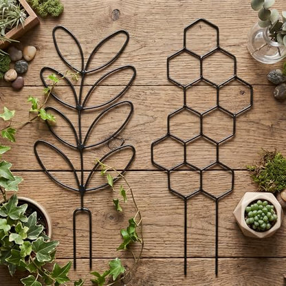 Gjinxi 2 Pcs Indoor Plant Trellis Houseplant Trelli,12 inch Plastic Trellis