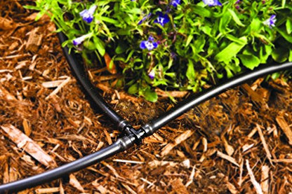 USA MADE - Irrigation Drip Line Emitter Tubing 100', 12" Emitter Spacing, 1/4" .52 GPH, color black (.170 ID x 240 OD)