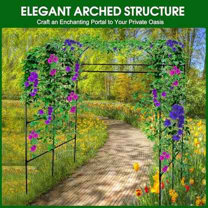 Garden Arch Trellis for Climbing Plants,71x75x87in Black - size: 82.6 x 71 x 63.7 in, U Frame, Black