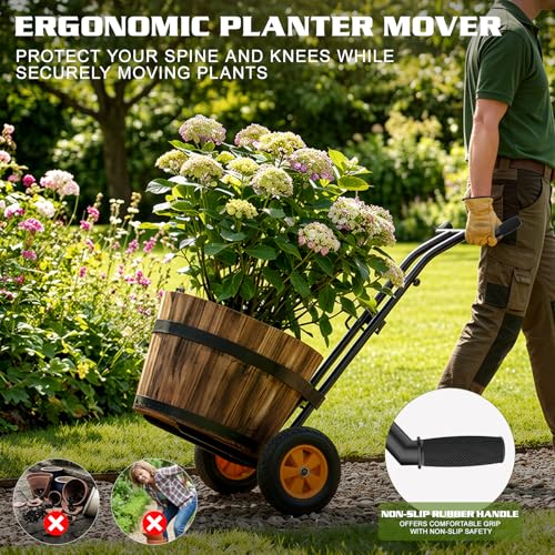 Housolution Plant Caddy with Wheels, Heavy Duty Plant Dolly for Big Pots