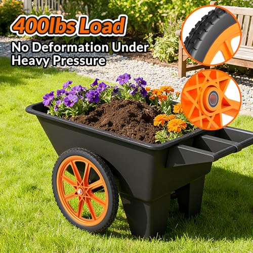 RONPOW 20" Flat Free Wheels Compatible with rubbermaid Wheelbarrows Tires - color: Orange