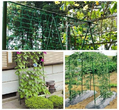 Green Trellis Netting 4x100 ft Heavy Duty Garden Netting Polypropylene Plant Support Net for Climbing Vegetables Fruits Flowers - size: 4x100 ft