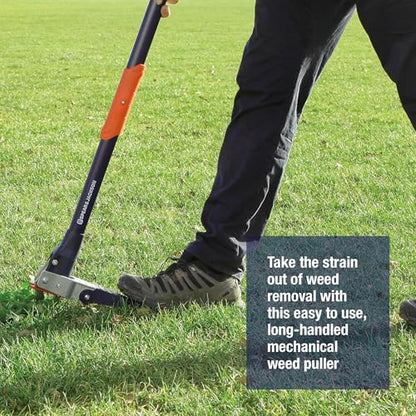 Spear & Jackson Weed Puller, Stand-Up Mechanical Garden Tool with Stainless Steel Claws and Long Nylon Fiberglass Handle