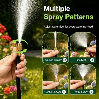 Bluepro 200FT Drip Irrigation System with Brass Splitter & Copper Nozzles - size: 200.1FT