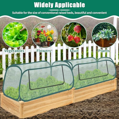2 Pack Raised Bed Garden Covers, Garden Netting, 30% Sunblock, 45"X22"X16" - size: Green-2Pack
