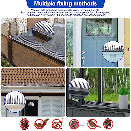 Bird Spikes, 250 Inch, Stainless Steel Fence Spikes - size: 250 inch