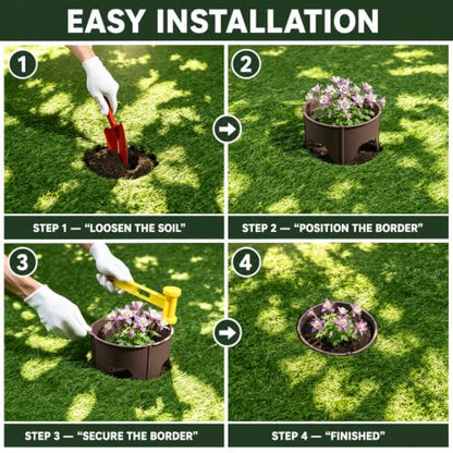 Evelyne 48 Pcs Adjustable Planting Grow Rings, Interlocking Garden Plant Rings, Spliceable Plant Circle Rings for Deep Watering, Soil Moisture Retention, Vegetables, Herbs, Flowers (48, Brown) - color: Brown