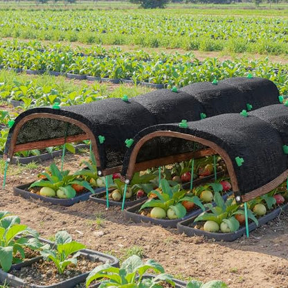 2026 Upgraded Garden Shade Cloth Kit 78.7"x59" Garden Shade Cloth for Plants Heat Protection with 5 Sets Garden Hoops for Raised Beds 75% Sunblock Shade Cloth Row Cover for Outdoor Plant Vegetables - size: 78.7" x 59"