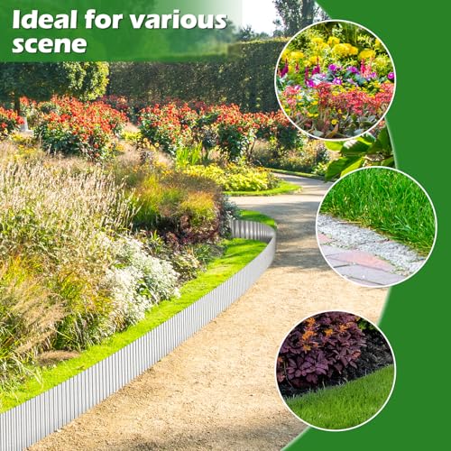 100ft Landscape Edging, 3in Tall Corrugated Metal Garden Border