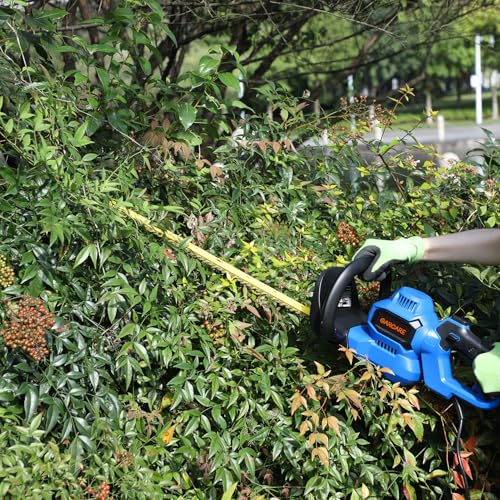 GARCARE Electric Hedge Trimmer Corded Powerful 4.5Amp 24-Inch Hedge Shears - color: black