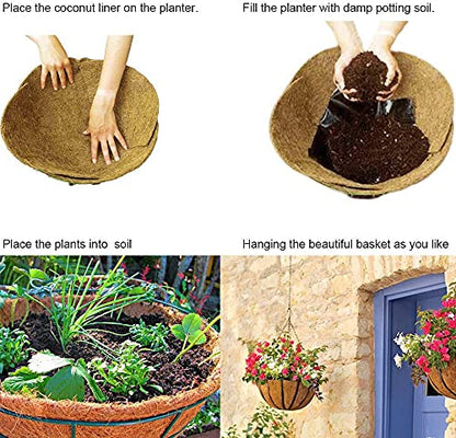 SUNYAY 12x120 inch Natural Coco Liner Roll Coconut Coir Liner Sheets Coco Mat for Planter Window Box Flower Basket Garden Decoration Animal Pet Pad Liner - size: 12x120 inch