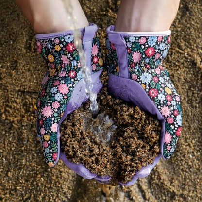 Gardening Gloves,Garden Gloves for Women Firm Grip Breathable Thorn Proof - color: Purple Gloves