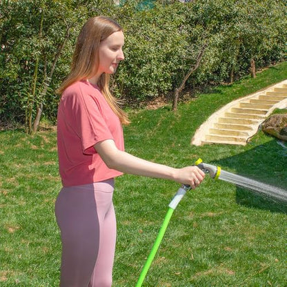 FEVONE 25 ft Hybrid Polymer Garden Hose, Heavy Duty Water Hose - color: Green, size: 25FT